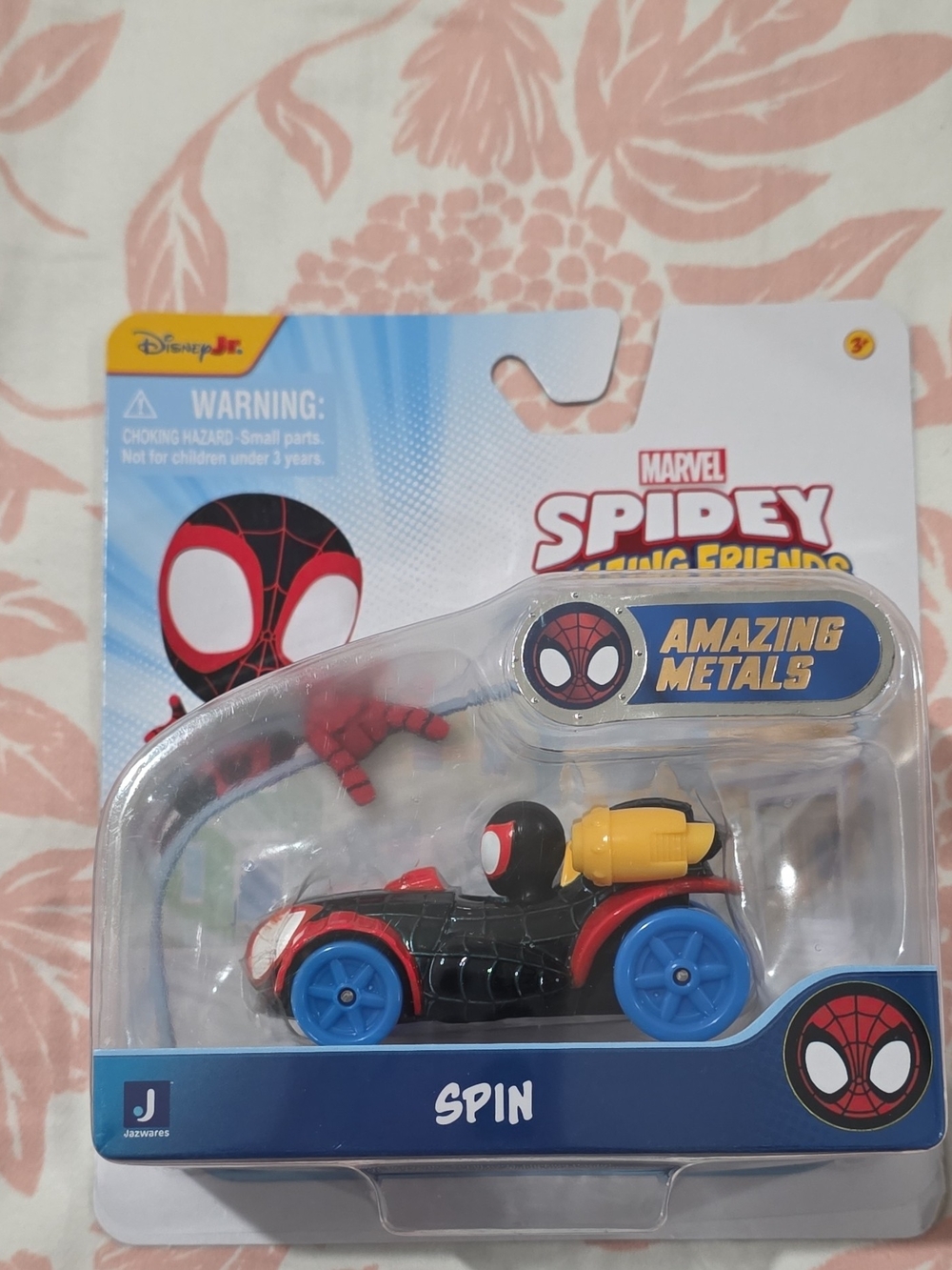 Marvel Spidey Amazing Metals Spin Vehicle - Black, Blue & Red
